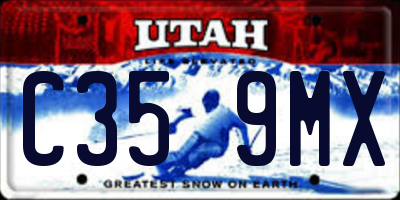 UT license plate C359MX