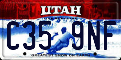 UT license plate C359NF