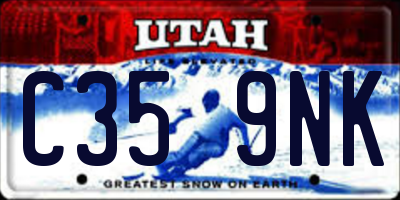 UT license plate C359NK
