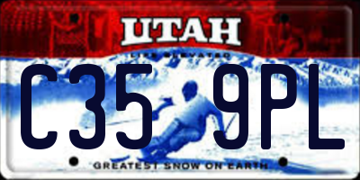 UT license plate C359PL