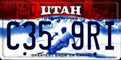 UT license plate C359RI