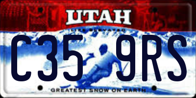 UT license plate C359RS