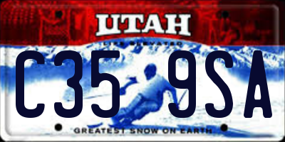 UT license plate C359SA