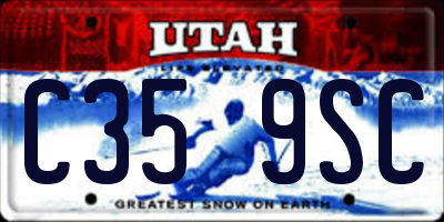 UT license plate C359SC