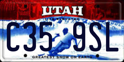 UT license plate C359SL