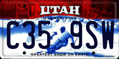 UT license plate C359SW