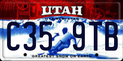 UT license plate C359TB