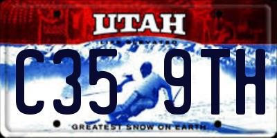UT license plate C359TH