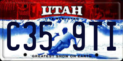 UT license plate C359TI