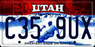 UT license plate C359UX