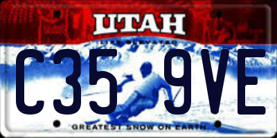 UT license plate C359VE
