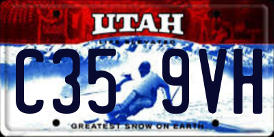UT license plate C359VH