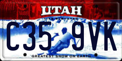UT license plate C359VK