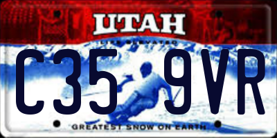 UT license plate C359VR