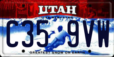 UT license plate C359VW