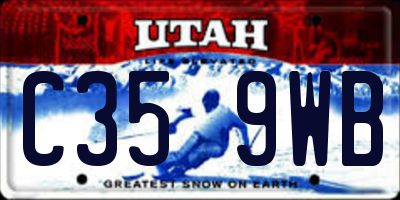 UT license plate C359WB