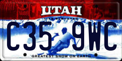UT license plate C359WC