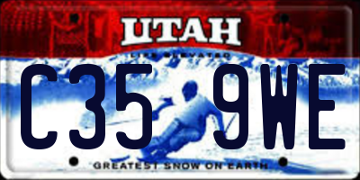 UT license plate C359WE