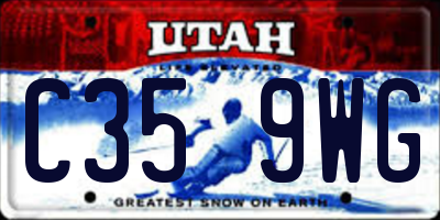 UT license plate C359WG