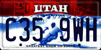 UT license plate C359WH