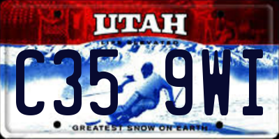 UT license plate C359WI