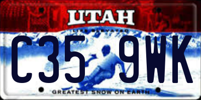 UT license plate C359WK