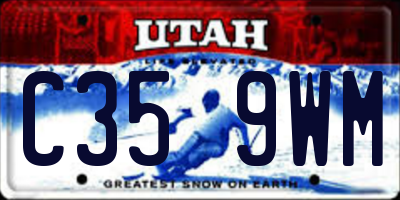 UT license plate C359WM