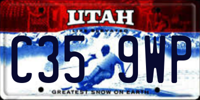 UT license plate C359WP