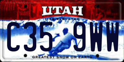 UT license plate C359WW