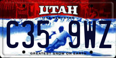 UT license plate C359WZ