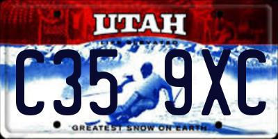 UT license plate C359XC