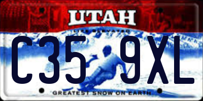 UT license plate C359XL