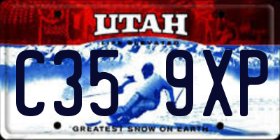 UT license plate C359XP