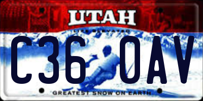 UT license plate C360AV