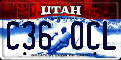UT license plate C360CL