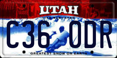 UT license plate C360DR