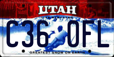 UT license plate C360FL