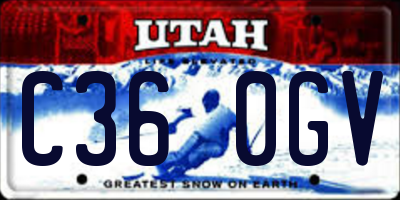 UT license plate C360GV