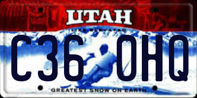 UT license plate C360HQ