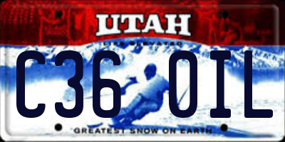 UT license plate C360IL