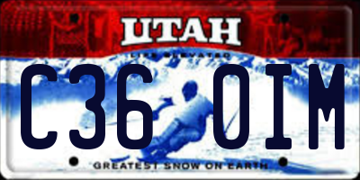 UT license plate C360IM