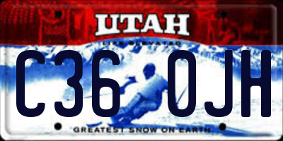 UT license plate C360JH