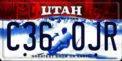 UT license plate C360JR
