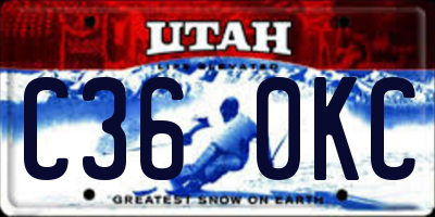UT license plate C360KC