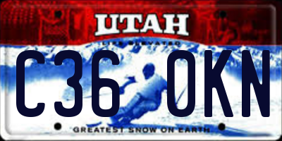 UT license plate C360KN