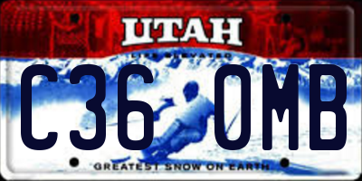 UT license plate C360MB