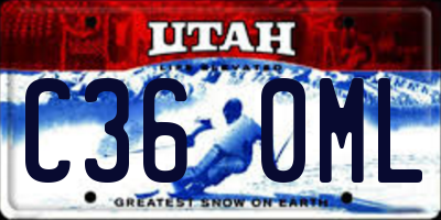 UT license plate C360ML