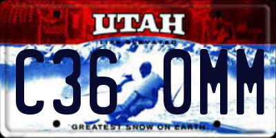 UT license plate C360MM