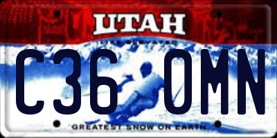 UT license plate C360MN
