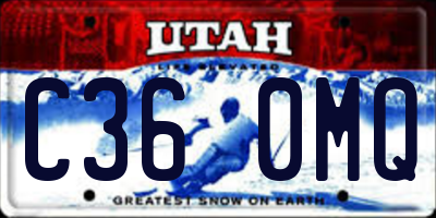 UT license plate C360MQ